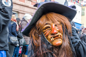 Carneval Fasnacht in the city of Lahr, Germany. Traditionally, the festive and cultural carnival...