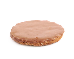 Chocolate oatmeal cookie isolated