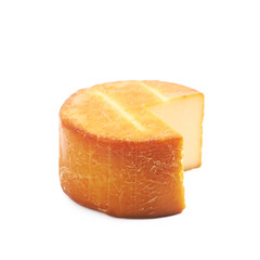 Wheel of cheese isolated