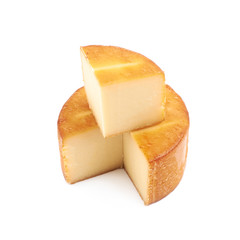 Wheel of cheese isolated