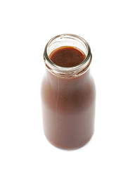 Bottle jar of barbecue sauce isolated