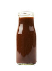 Bottle jar of barbecue sauce isolated