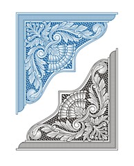 Vintage  Corner Ornament vector 