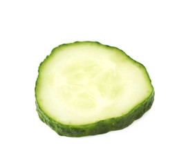 Sliced fresh cucumber isolated