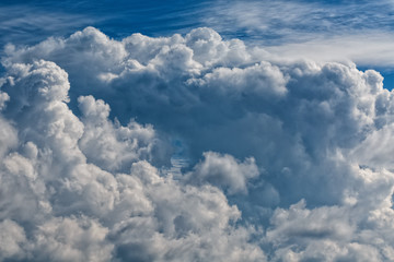 Fototapeta na wymiar Cumulus clouds, A large cluster of clouds