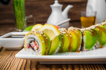 Japanese cuisine with fresh seafood