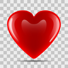 Vector image of a heart on a transparent background
