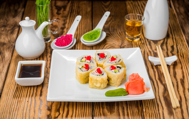 Japanese cuisine with fresh seafood
