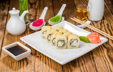 Japanese cuisine with fresh seafood