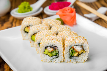 Japanese cuisine with fresh seafood