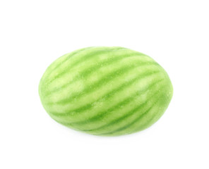 Single watermelon candy isolated