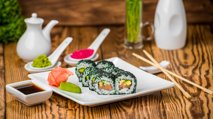 Japanese cuisine with fresh seafood