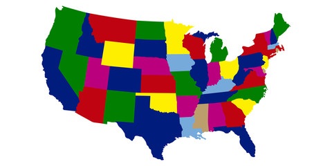 Political map of the United States