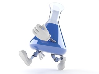 Chemistry flask character running