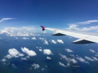 Fototapeta na wymiar Bird's-eye view from plane