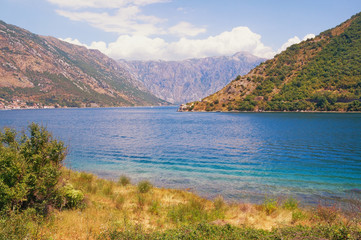 Obraz premium Beautiful summer landscape . Montenegro, Bay of Kotor (Adriatic Sea)