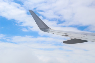 AIRPLANE WING, BRAZIL, December 02, 2016: traveling from São Paulo to Brasília.