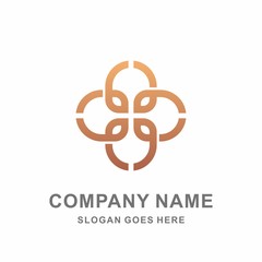 Geometric Circle Cross Pattern Flowers Morocco Interior Motif Decoration Business Company Stock Vector Logo Design Template