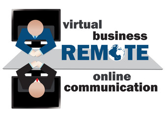 Remote Business and Virtual Communication Concept