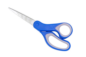 scissors isolated on white background, top view