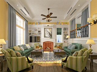 3d render of living room