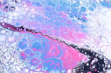 Fluid Art. Abstract colorful background, wallpaper, texture. Mixing  paints. Modern art. Marble texture