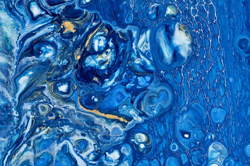 Fluid Art. Abstract colorful background, wallpaper, texture. Mixing  paints. Modern art. Marble...