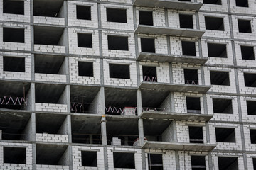 Construction of the large block of flats