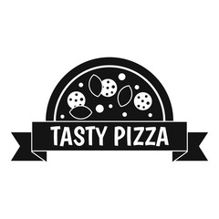 Tasty pizza sign icon, simple style