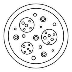 Pizza icon, outline style