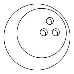 Ball for playing bowling icon, outline style
