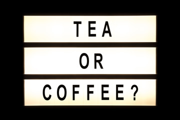 Tea or coffee hanging light box