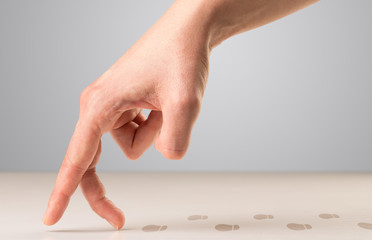 Walking fingers concept