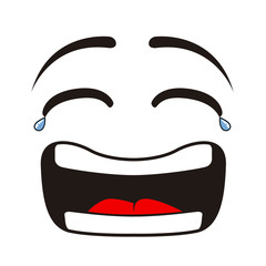 Isolated happy emoticon