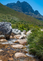 Clear rocky mountain stream