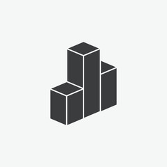 Fototapeta premium Statistics Bars Vector Icon