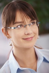 Portrait of smiling young businesswoman