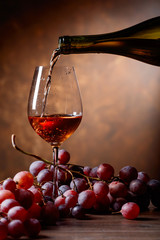 Wine and grape.