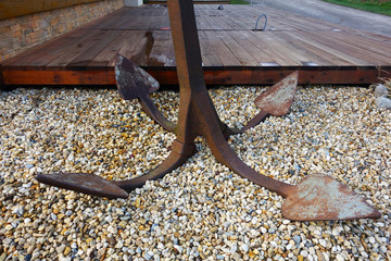 Boat anchor as decoration