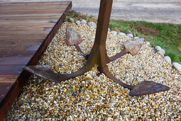 Boat anchor as decoration