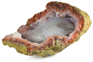chalcedony from Sidi Rahal/ Morocco isolated on white background