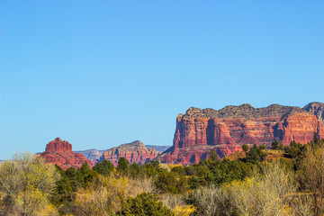 Red Rock Cliffs In Arizona High Desert