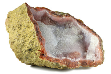 chalcedony from Sidi Rahal/ Morocco isolated on white background