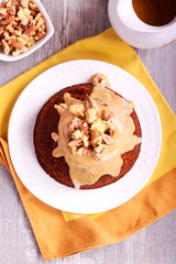 Sticky toffee pudding with caramel sauce