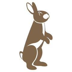 rabbit vector illustration flat style  profile side