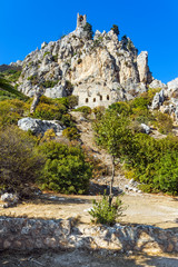 Saint Hilarion Castle on a mountain, Kyrenia Girne district, Cyprus