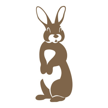  hare rabbit vector illustration flat style    front  side