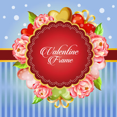 valentine card decorate camellia flower
