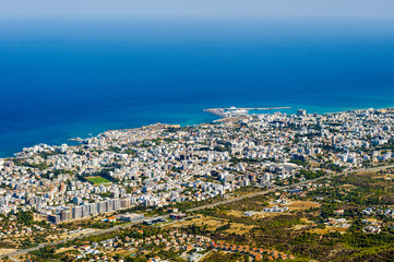 Kyrenia Girne top view, Northern Cyprus