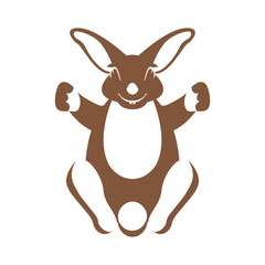  hare rabbit vector illustration flat style    front  side
